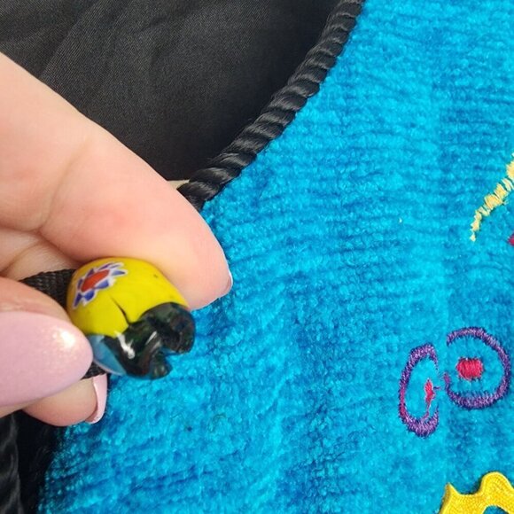 Allure Jacket Sz M women Colorful Patchwork Art to Wear Embroidered - Picture 5 of 14